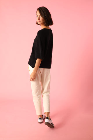 Pull col V manches courtes