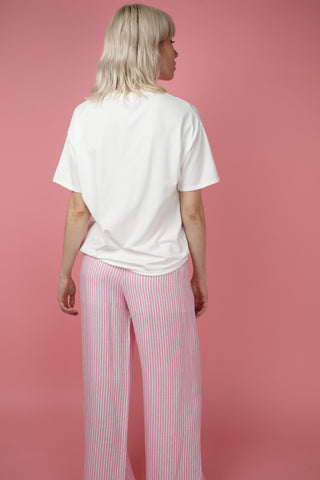 T-shirt délavé Amor col rond