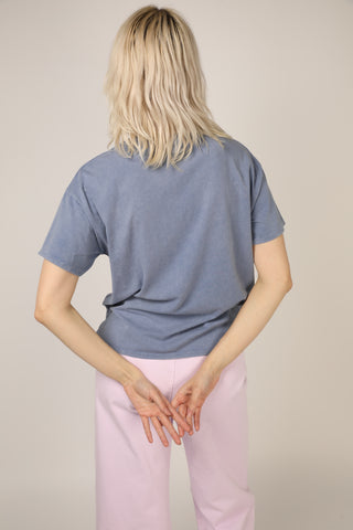 T-shirt délavé Amor col rond