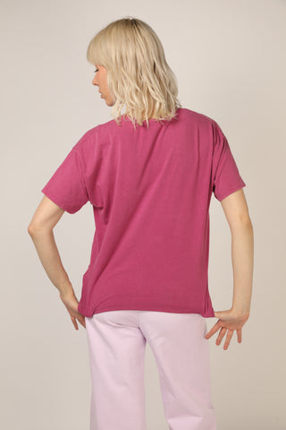 T-shirt délavé Amor col rond