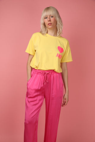 T-shirt délavé Amor col rond
