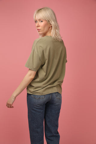 T-shirt délavé Amor col rond