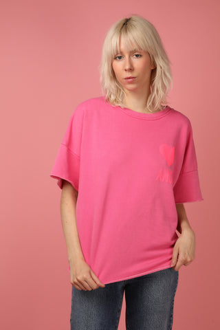 T-shirt délavé Amor col rond