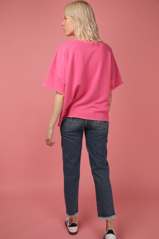 T-shirt délavé Amor col rond