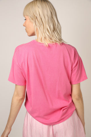 T-shirt délavé Amor col rond