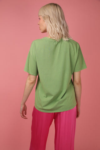 T-shirt délavé Amour col rond