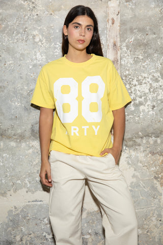 T-shirt délavé 88 Arty col rond