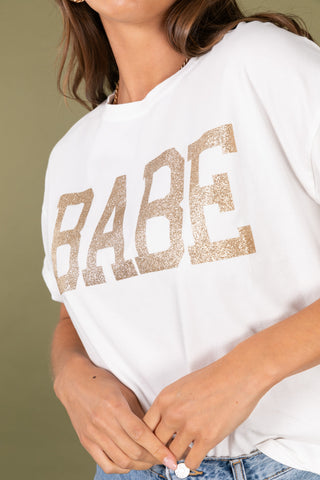 T-shirt délavé Amour col rond