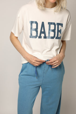 T-shirt délavé Amour col rond