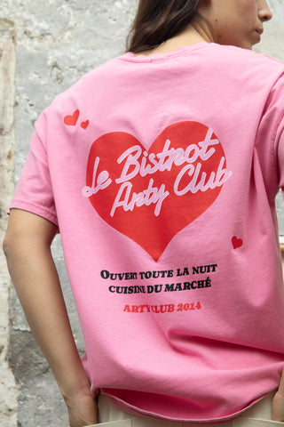 T-shirt délavé Le Bistrot col rond
