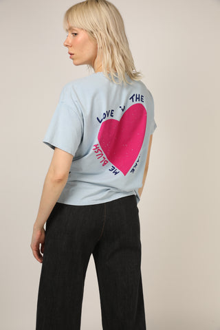 T-shirt délavé Blush col rond