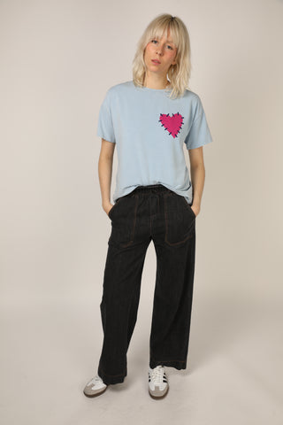 T-shirt délavé Blush col rond