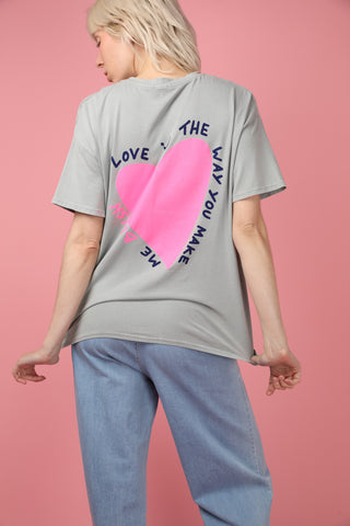 T-shirt délavé Blush col rond