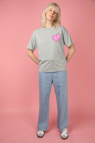 T-shirt délavé Blush col rond