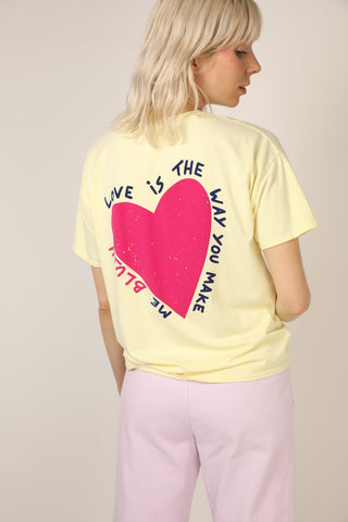 T-shirt délavé Blush col rond