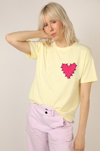 T-shirt délavé Blush col rond