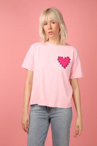 T-shirt délavé Blush col rond