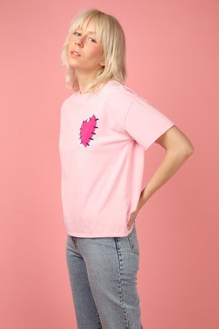 T-shirt délavé Blush col rond