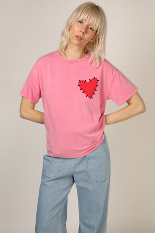 T-shirt délavé Blush col rond