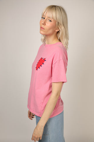 T-shirt délavé Blush col rond