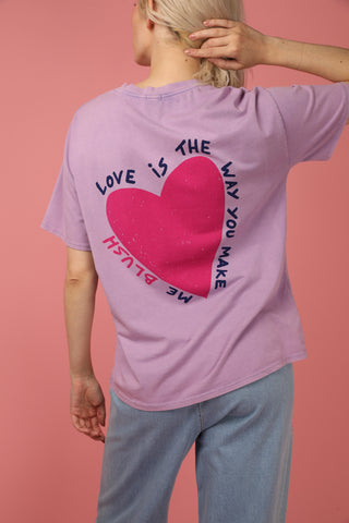 T-shirt délavé Blush col rond