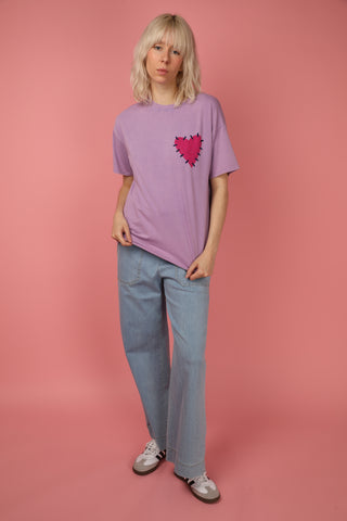 T-shirt délavé Blush col rond