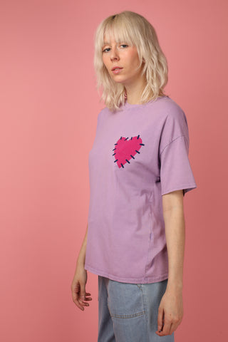 T-shirt délavé Blush col rond