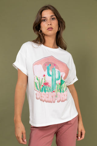 T-shirt délavé Desert Daze col rond
