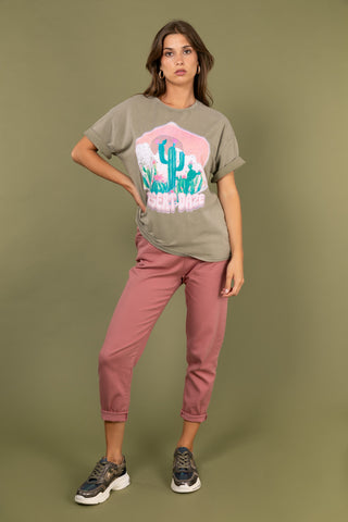 T-shirt délavé Desert Daze col rond