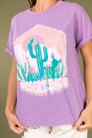 T-shirt délavé Desert Daze col rond