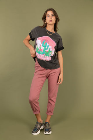 T-shirt délavé Desert Daze col rond
