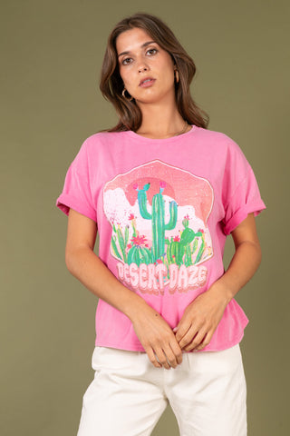 T-shirt délavé Desert Daze col rond