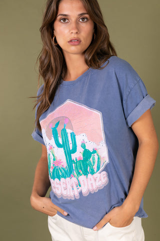 T-shirt délavé Desert Daze col rond