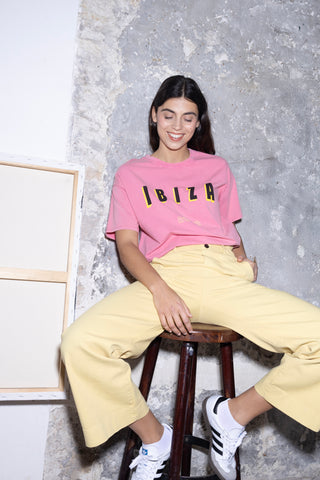 T-shirt délavé Ibiza col rond