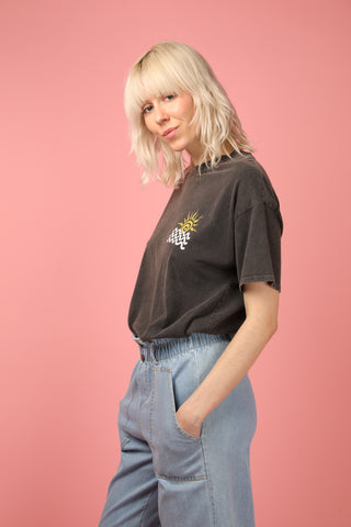 T-shirt délavé Island Life col rond