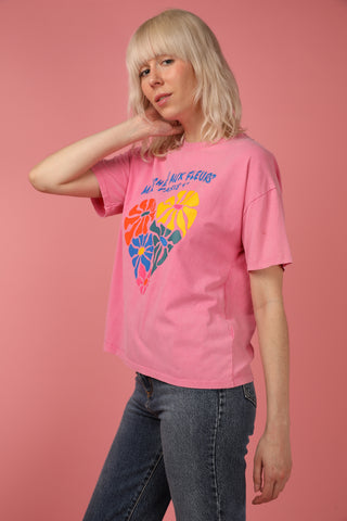 T-shirt délavé Marché Aux Fleurs col rond
