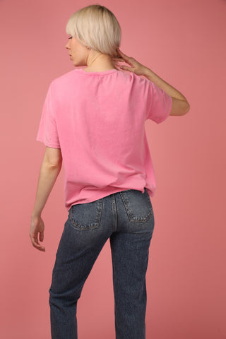 T-shirt délavé Marché Aux Fleurs col rond