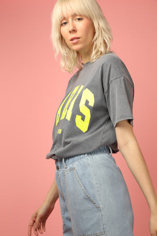 T-shirt délavé Paris col rond