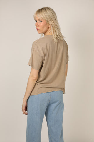 T-shirt délavé Paris col rond
