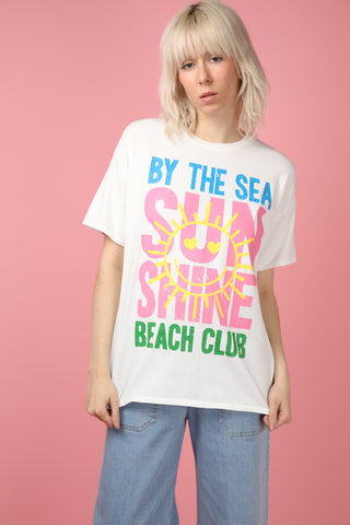 T-shirt délavé By The Sea col rond