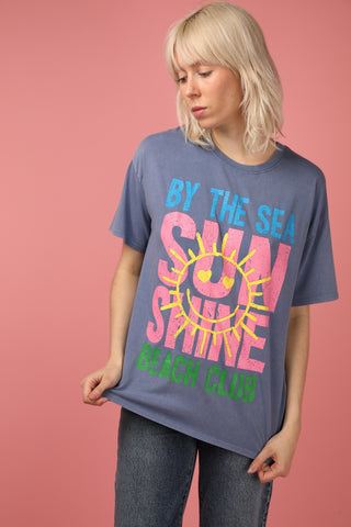 T-shirt délavé By The Sea col rond