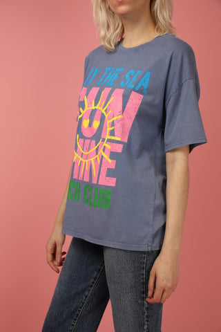 T-shirt délavé By The Sea col rond