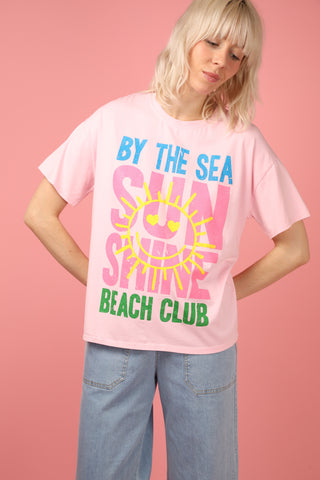 T-shirt délavé By The Sea col rond