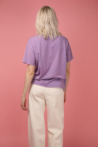 T-shirt délavé Shell col rond