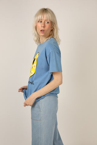T-shirt délavé Smiley col rond