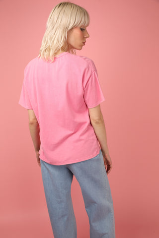 T-shirt délavé Smiley col rond