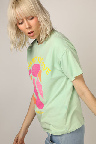 T-shirt délavé Summer Of Love col rond