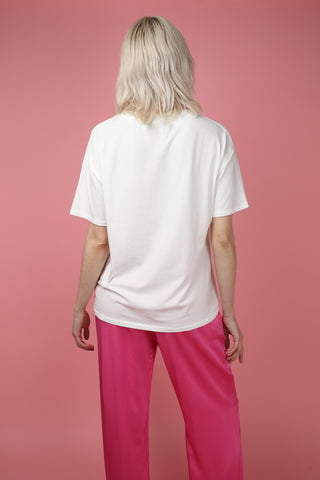 T-shirt délavé La Vie En Rose col rond