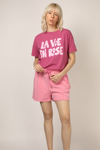 T-shirt délavé La Vie En Rose col rond