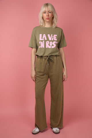 T-shirt délavé La Vie En Rose col rond